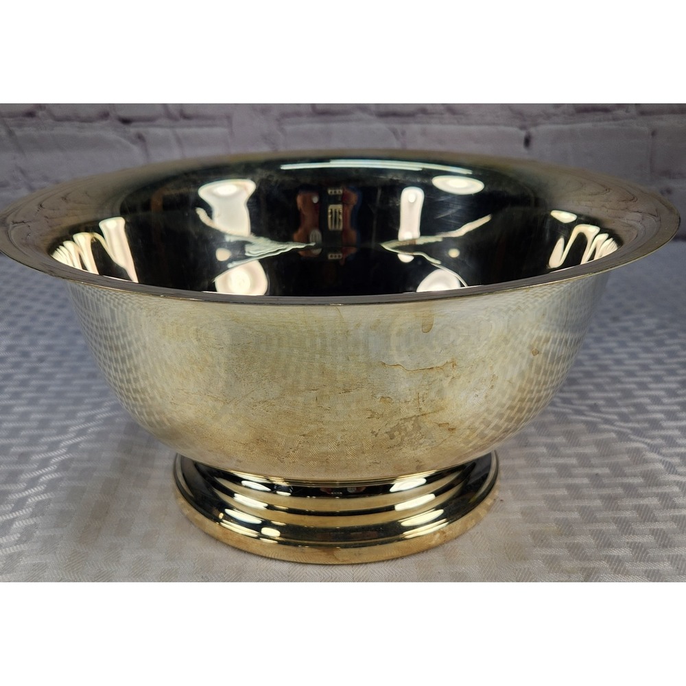 EPCA Bristol Silverplate Serving Bowl by Poole Antique Tarnished Decor